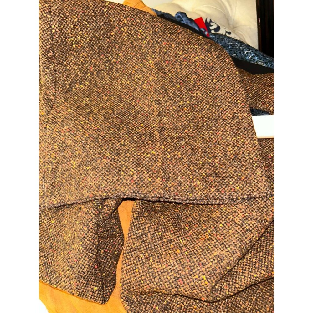 NWT $795 Burberry Prorsum Tweed Flared Pants Bright Amber Size 8 - Picture 5 of 6
